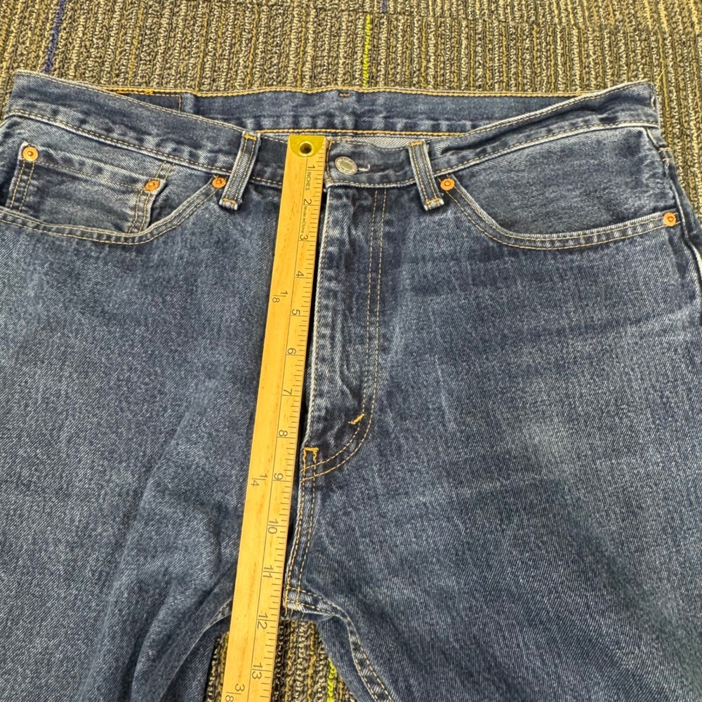 Levi's 505 Regular Fit Jeans Mens 36x34 Blue Excellent Straight Leg Dark Wash